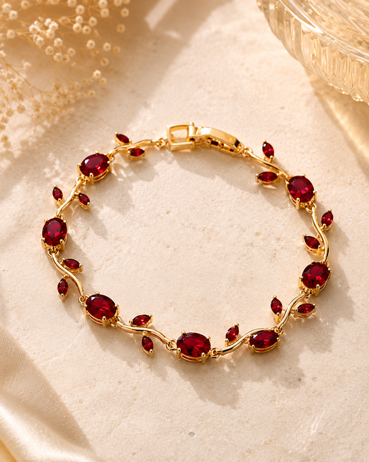 18K vergulde tulpenarmband met Zirkonia