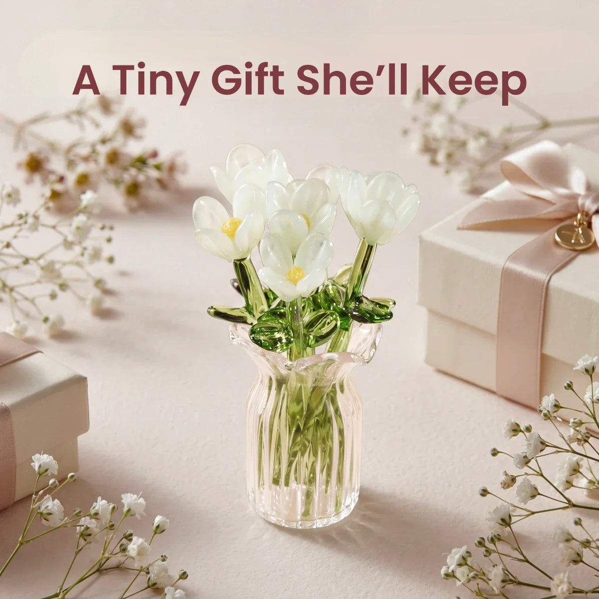 Florette Glass Bouquet